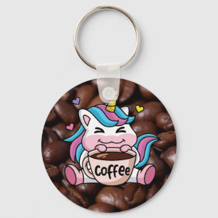 Llavero Unicornio con café