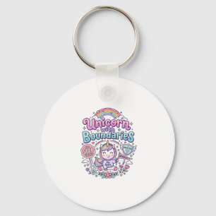 Llavero Unicornio con límites encantador gráfico de ropa_1