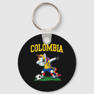 Llavero Unicornio de fútbol haciendo dabbing Colombia Colo