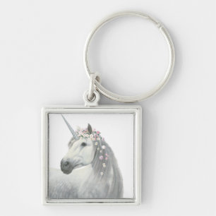 Llavero Unicornio del alcohol con las flores en melena