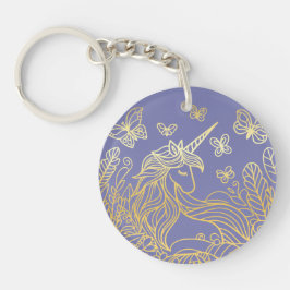 Llavero Unicornio en el oro de los jardines