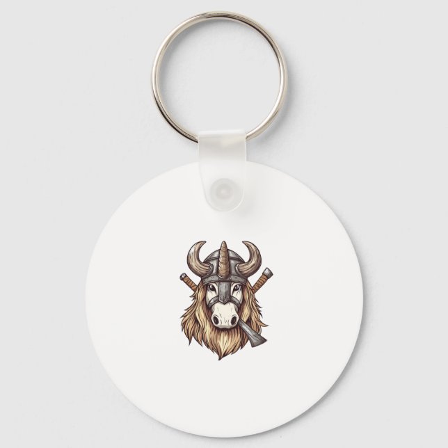 Llavero Unicornio Guerrero Vikingo (1) (Anverso)