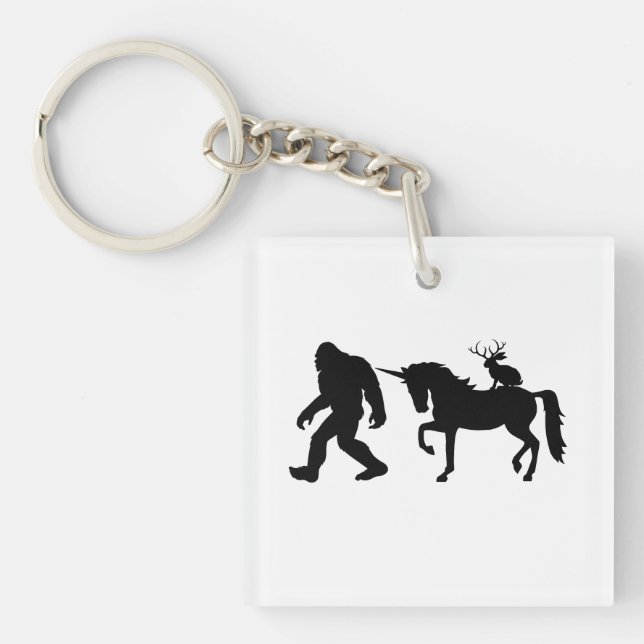 Llavero Unicornio, Pie Grande, Jackalope (Frente)