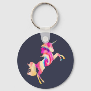 Llavero Unicornio Tie Dye
