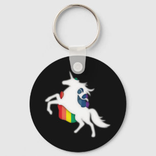 Llavero Unicornio y arco iris