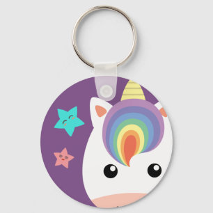 Llavero Unicornio y estrellas
