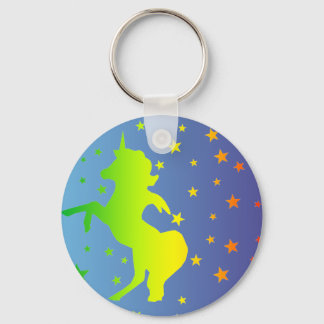 Llavero " Unicornio y Estrellas "