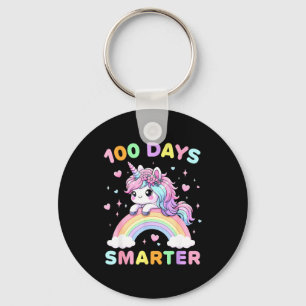 Llavero Unicorrn 100 Días Más Inteligente Día 100 de la Es