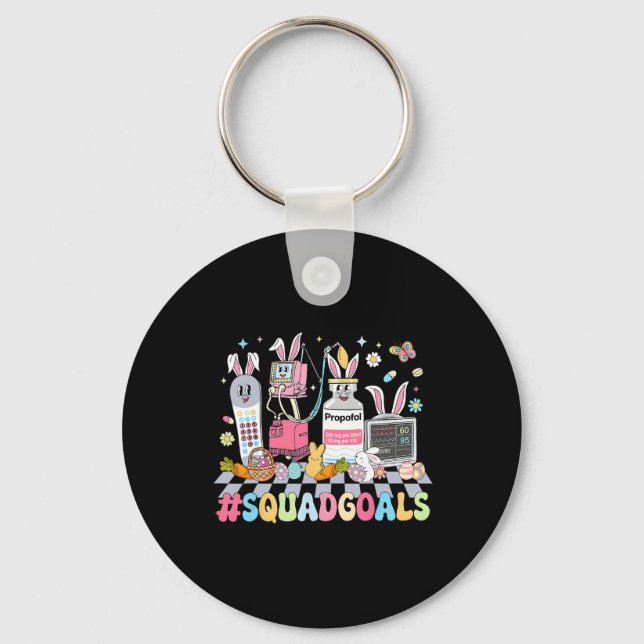 Llavero Unidad De Cuidados Intensivos De Pascua Enfermera  (Anverso)