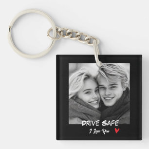 Llavero Unidad de Foto Personalizada Conduce Seguro Te Amo