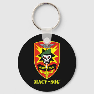 Llavero Unidad del Ejército Macv-sog Pequeño parche a colo