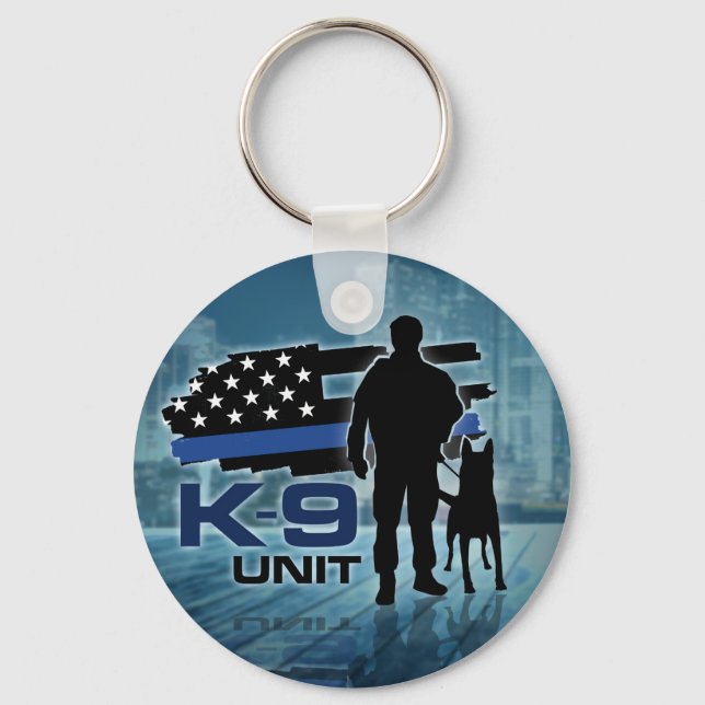 Llavero Unidad K-9 - Perro policial - Malinois (Anverso)