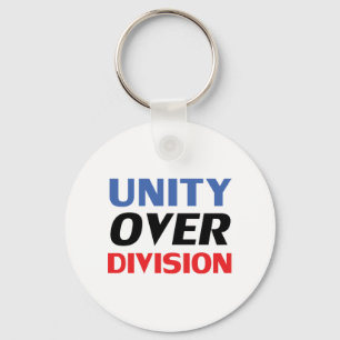 Llavero "Unidad sobre división" azul, rojo, negro, blanco