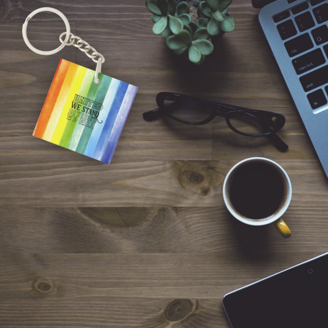 Llavero Unidos apoyamos el ánimo diciendo arcoiris (Subido por el creador)