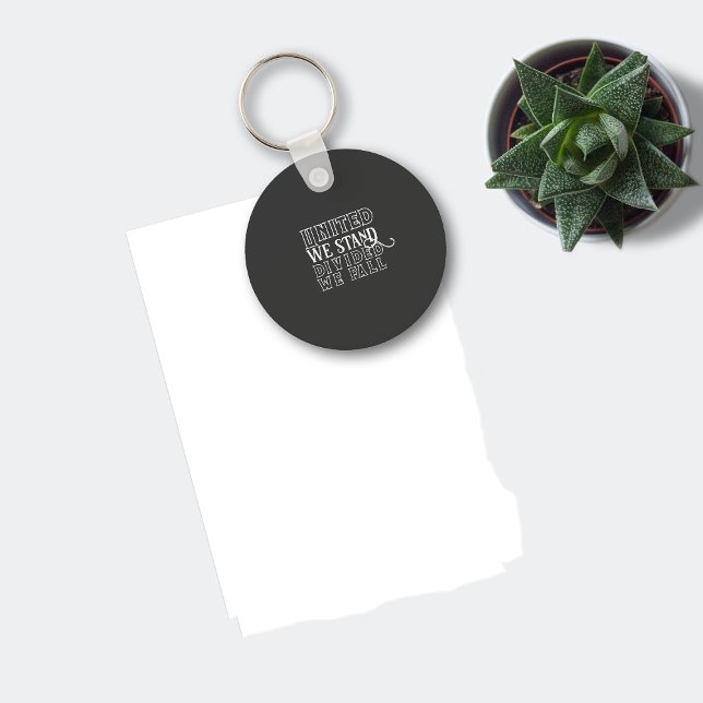 Llavero Unidos apoyamos la palabra de aliento blanco gris (Subido por el creador)