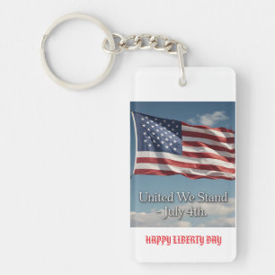 Llavero Unidos estamos: Personalizado de bandera estadouni