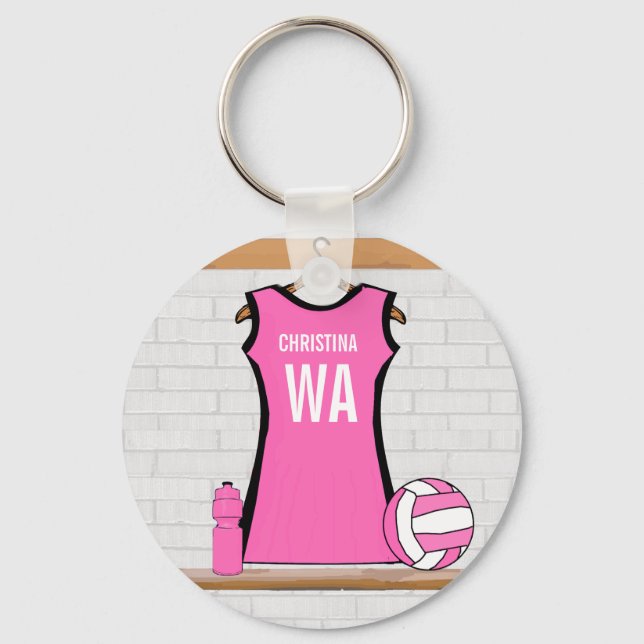 Llavero Uniforme de Netball personalizado (Anverso)