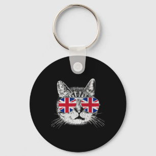 Llavero Unión Británica Jack Bandera Británica Gif Gato Su