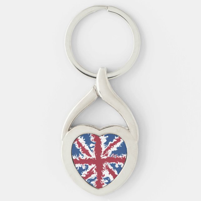 Llavero Union Jack Liquid Art (Anverso)