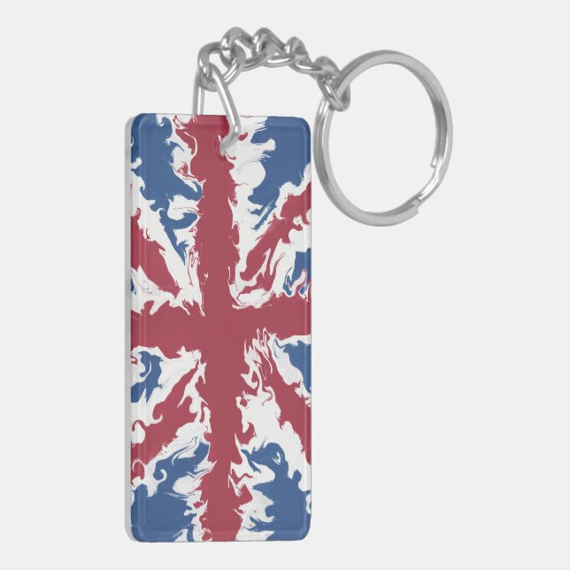 Llavero Union Jack Liquid Art (Atrás Izquierda)