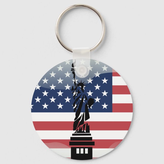 Llavero United States glossy flag (Anverso)