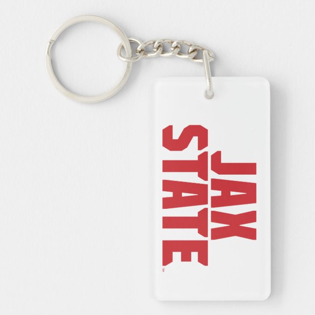 Llavero Universidad Estatal de Jacksonville JAX STATE Rojo (Frente)
