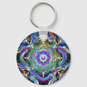 Llavero Universo Mandala Colores Psicodélicos