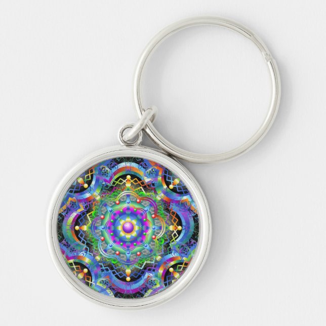 Llavero Universo Mandala Psicodélico  (Frente)