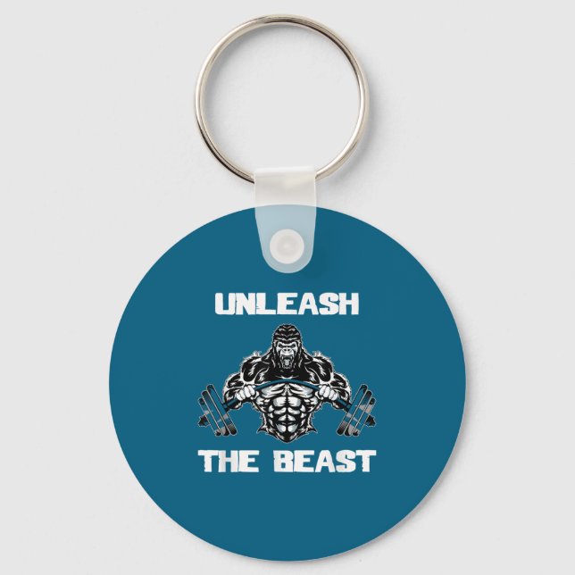 Llavero Unleahe Gorilla Bodybuilding Motivational Gift  (Anverso)