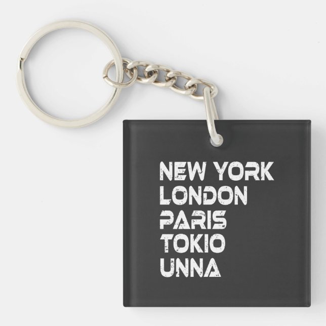 Llavero Unna New York London Paris Tokio Anhänger (Frente)