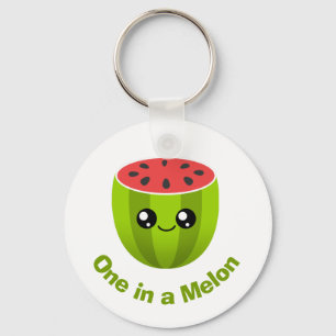 Llavero Uno en un melón