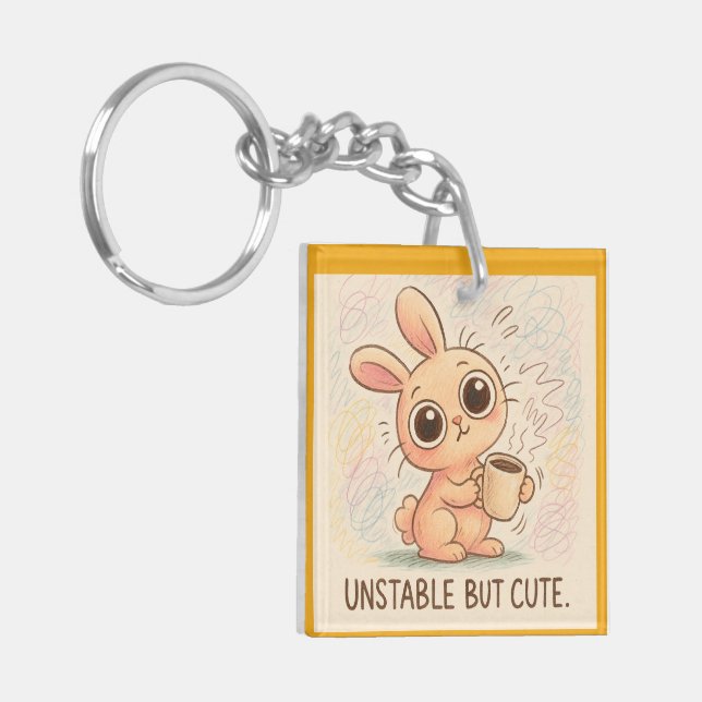 Llavero Unstable but Cute (Frente Izquierda)