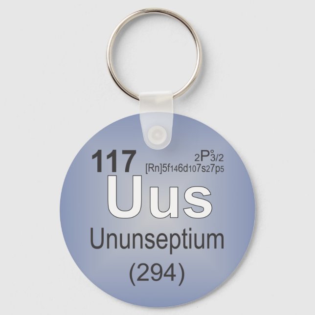 Llavero Ununseptium Individual Element - Periodic Table (Anverso)