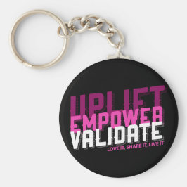 Llavero Uplift, Empower, Validate - Younique Keychain