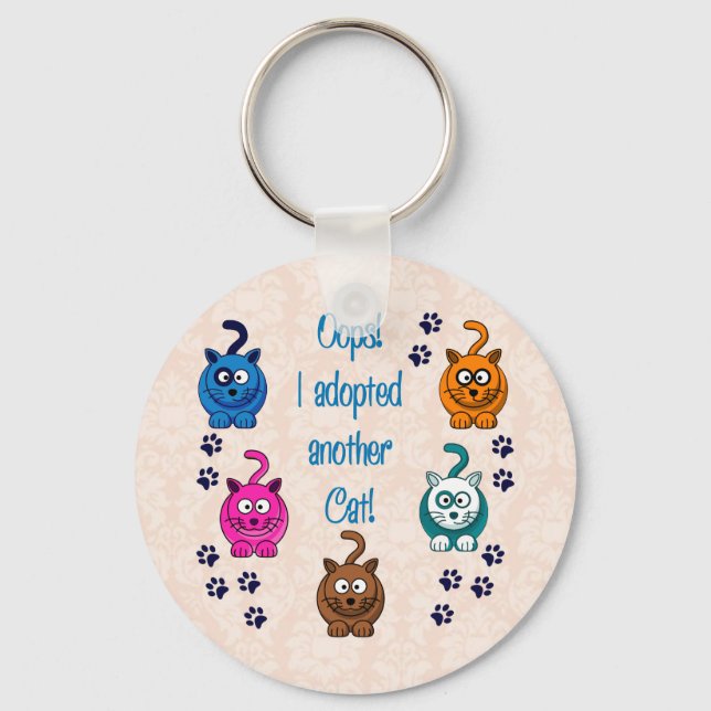 Llavero ¡Ups! ¡Adopté Otro Gato! (Anverso)