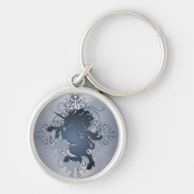 Llavero urbano del unicornio de la fantasía de (Frente)