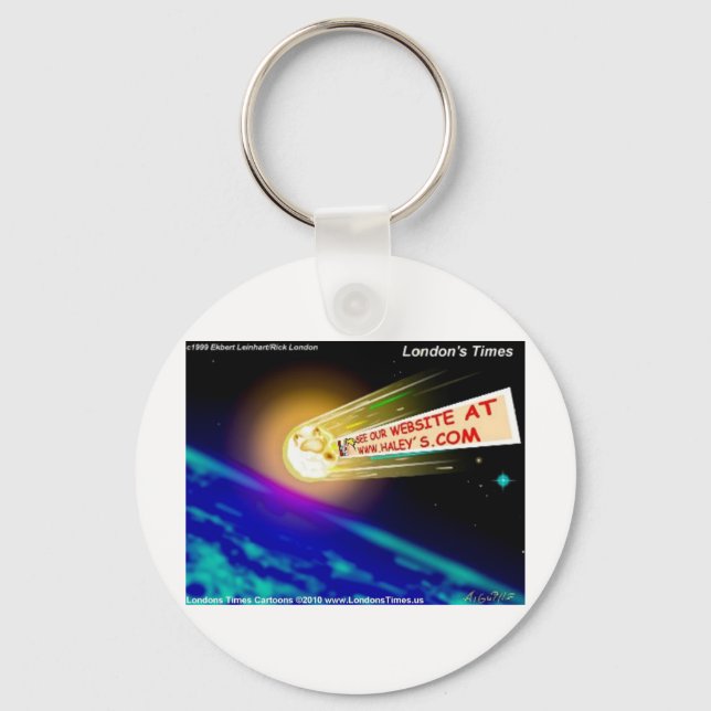 Llavero URL de tarjetas divertidas de cometa de Haley, cam (Anverso)