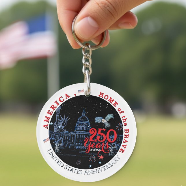 Llavero US 250 America Home of the Brave | Monuments (US 250 America Home of the Brave  Monuments Keychain)
