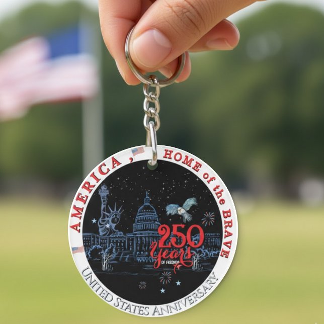 Llavero US 250 America Home of the Brave | Monuments (US 250 America Home of the Brave  Monuments Keychain)