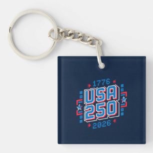 Llavero USA 250 - 1776 a 2026 Pixel Art