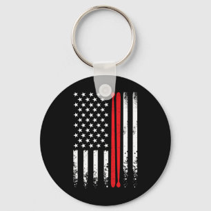 Llavero Usa American Flag Retro Music Drummer Drummer Stic