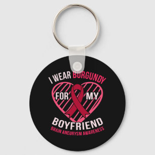 Llavero Usa Borgoña Para Awarene Aneurysm Brain Boyfriend