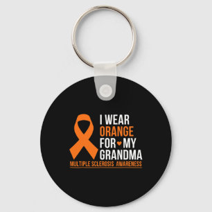 Llavero Usa Naranja Para Mi Abuela Esclerosis Múltiple Ms 
