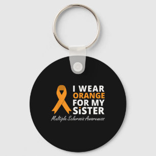 Llavero Usa Naranja Para Mi Hermana Sra. Awareness Ribbon 