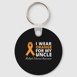 Llavero Usa Naranja Para Mi Tío Ms Awareness Ribbon
