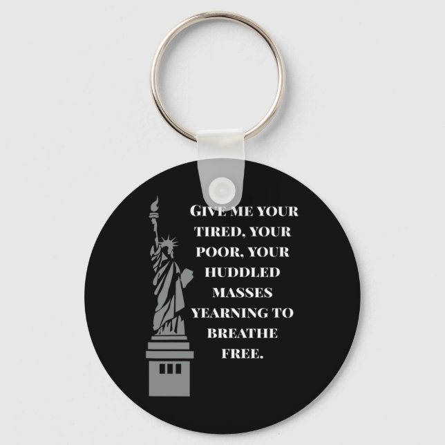Llavero Usa New Colossus Statue Of Liberty Anti-racism  (Anverso)