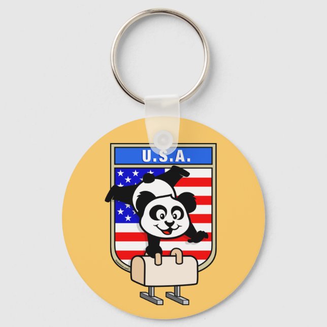 Llavero USA Pommel Horse Panda (Anverso)