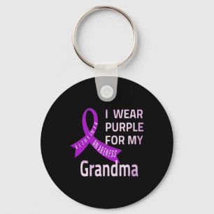 Llavero Usa Púrpura Para Mi Abuela Alzheimerheimer