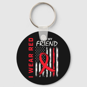 Llavero Usa Rojo Para Concienciar A Mi Amigo Sobre Las Enf