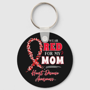 Llavero Usa Rojo Para Mi Mamá Enfermedad Cardíaca Concienc